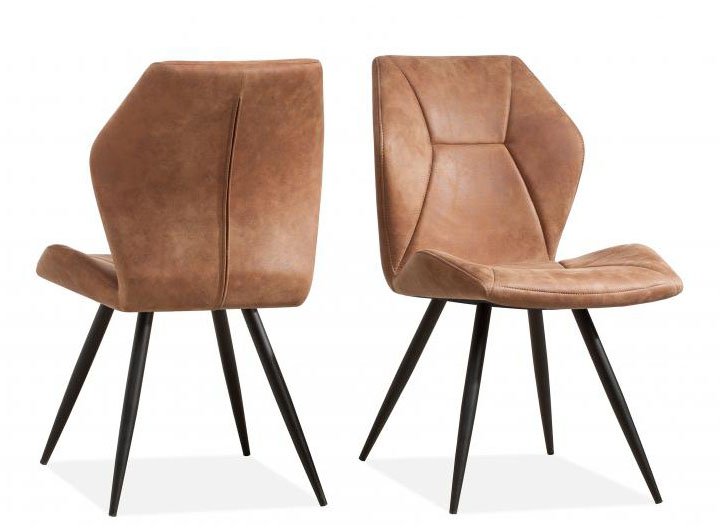 Toby eetkamerstoel  softijl Cognac